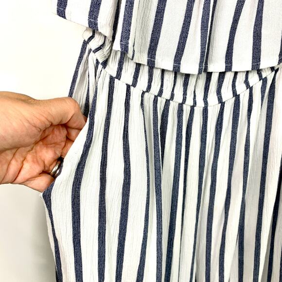 Mudpie Off Shoulder Striped Jumpsuit XS - Picture 8 of 11